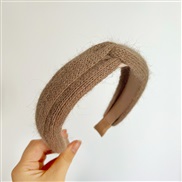 (coffeeg  )new color all-Purpose temperament velvet width Headband Winter Headband