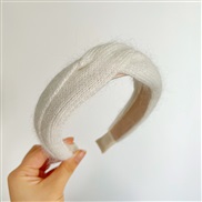( Beige )new color all-Purpose temperament velvet width Headband Winter Headband