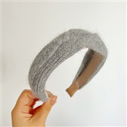 ( gray )new color all-Purpose temperament velvet width Headband Winter Headband
