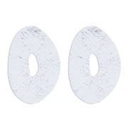 ( White K)E occidental style exaggerating Irregular Round earrings  fashion hollow Metal temperament geometry ear stud