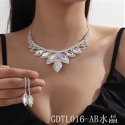 (GDTL 16 AB crystal) occidental style necklace set fashion high-end crystal necklace earrings two