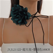 (JXJL21122   green16 CM)retro exaggerating super big color flowers flowers belt Collar belt chain