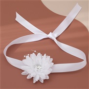 (BZ1891baise) occidental style bride flower small fresh Pearl Cloth ribbon wedding