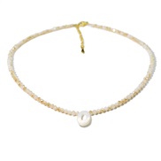 (O)Shells Word crystal beads necklace woman temperament all-Purpose clavicle chain color