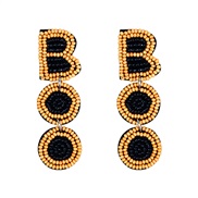 ( brown) occidental style Word boo  handmade Cloth beads earring day earrings