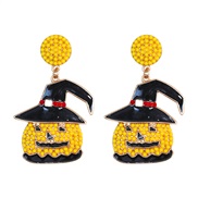 ( yellow) occidental style creative cartoon head beads Alloy earring day earrings