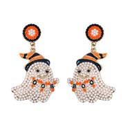 ( rice white) occidental style creative cartoon lovely samll beads Alloy earrings personality Earring