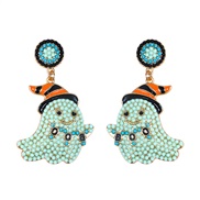 (Ligh  green) occidental style creative cartoon lovely samll beads Alloy earrings personality Earring