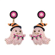 ( Pink) occidental style creative cartoon lovely samll beads Alloy earrings personality Earring