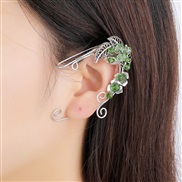 (6 1) Earring occidental style retro flowers rose tassel Ear clip