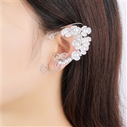 (6 4) Earring occidental style retro flowers rose tassel Ear clip