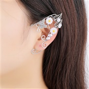 (6 5) Earring occidental style retro flowers rose tassel Ear clip