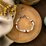 (S3 8)samll wind color beads bracelet  love bow Pearl woman