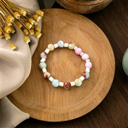 (S312)samll wind color beads bracelet  love bow Pearl woman
