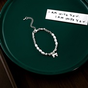 (S3 9)samll wind color beads bracelet  love bow Pearl woman