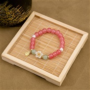 (S317)Chinese style flower  medium beads bracelet Pearl rope