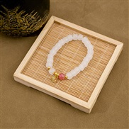 (S319/ red)Chinese style flower  medium beads bracelet Pearl rope