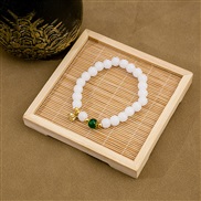(S32 / green)Chinese style flower  medium beads bracelet Pearl rope