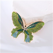 ( green)occidental style new brooch fully-jewelled crystal color high temperament butterfly brooch Metal elegant