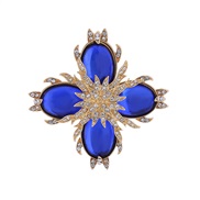 ( blue) fashion cross brooch Alloy diamond retro flower high brooch