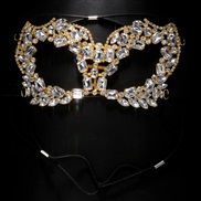 ( Gold) Rhinestone surface  occidental style day woman mask