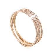 ( Gold)  diamond steel wire width opening more row big bangle