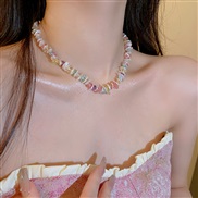 ( necklace  Silver  Color)color stone PearlO buckle bracelet necklace samll fashion temperament wind chain brief woman