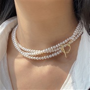 Pearl necklace natural Pearl retro long necklace sweater chain fashion samll