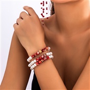 ( Bracelet White K 2151K1)occidental style  wind Pearl necklace  creative tassel clavicle