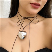 (  White K 5482)occidental style  exaggerating big love pendant necklace  brief velvetchocke