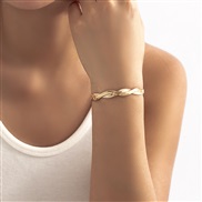 ( Bracelet  Gold 1 63)occidental style wind snake chain necklace woman  brief weave snake chain clavicle chain