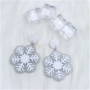 christmas christmas snowflake splice Acrylic earrings day all-Purpose personality fashion earring