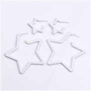 color star set Acrylic earrings ear stud brief fashion day Five-pointed star earring woman