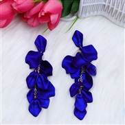 ( sapphire blue 22)new Bohemian style ear stud earrings fashion personality tassel petal candy colors earring woman