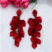 ( red22)new Bohemian style ear stud earrings fashion personality tassel petal candy colors earring woman