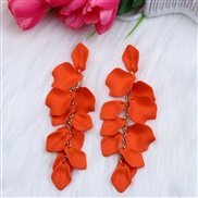 ( orange22)new Bohemian style ear stud earrings fashion personality tassel petal candy colors earring woman