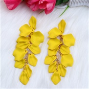 ( yellow22)new Bohemian style ear stud earrings fashion personality tassel petal candy colors earring woman