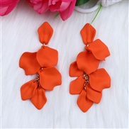 ( orange16)new Bohemian style ear stud earrings fashion personality tassel petal candy colors earring woman