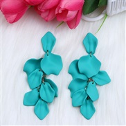 ( Lake Blue 16)new Bohemian style ear stud earrings fashion personality tassel petal candy colors earring woman