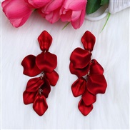 ( red16)new Bohemian style ear stud earrings fashion personality tassel petal candy colors earring woman