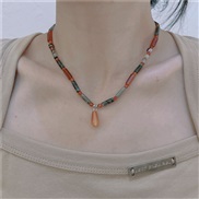 (N4 +5 Silver)color natural gold handmade beads necklace clavicle chain high chain occidental style