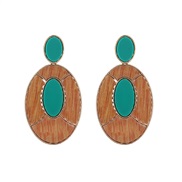 ( green)occidental style summer Alloy earrings retro all-Purpose exaggerating fashion ear stud Earring