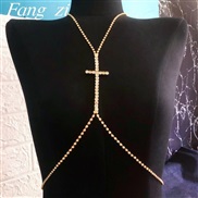 ( Gold)  brief cross chain occidental style trend chainbody chain