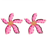 ( Pink) elegant multicolor flowers necklace  retro wind velvet enamel temperament chain