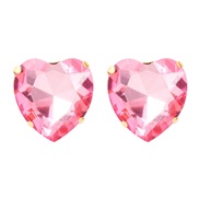 (57339 LPK)new Korean style summer day earrings Peach heart color love high temperament lovely woman ear stud