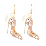 (573 8 WH)occidental style Earring exaggerating creative diamond earrings personality temperament High-heeled shoes ear