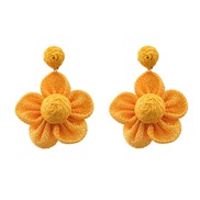 ( yellow) earrings occidental style Earring woman weave elegant flowers earringearrings