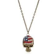 (gookin ) occidental style retro fully-jewelled skull necklace man lady personality pendant long style sweater chain