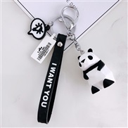 (black and white)geometry surface animal key buckle pendant student bag bag key chain hanging ornaments creative gift