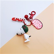 (red green )cartoon silica gel lovely key buckle three boy key circle chain bag bag pendant